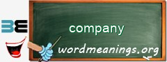 WordMeaning blackboard for company